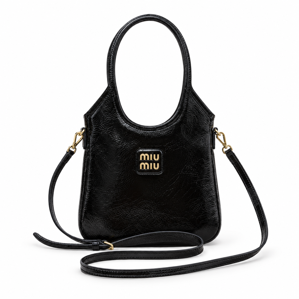 Miu Miu Matelassé Leather Polished Crossbody Bag