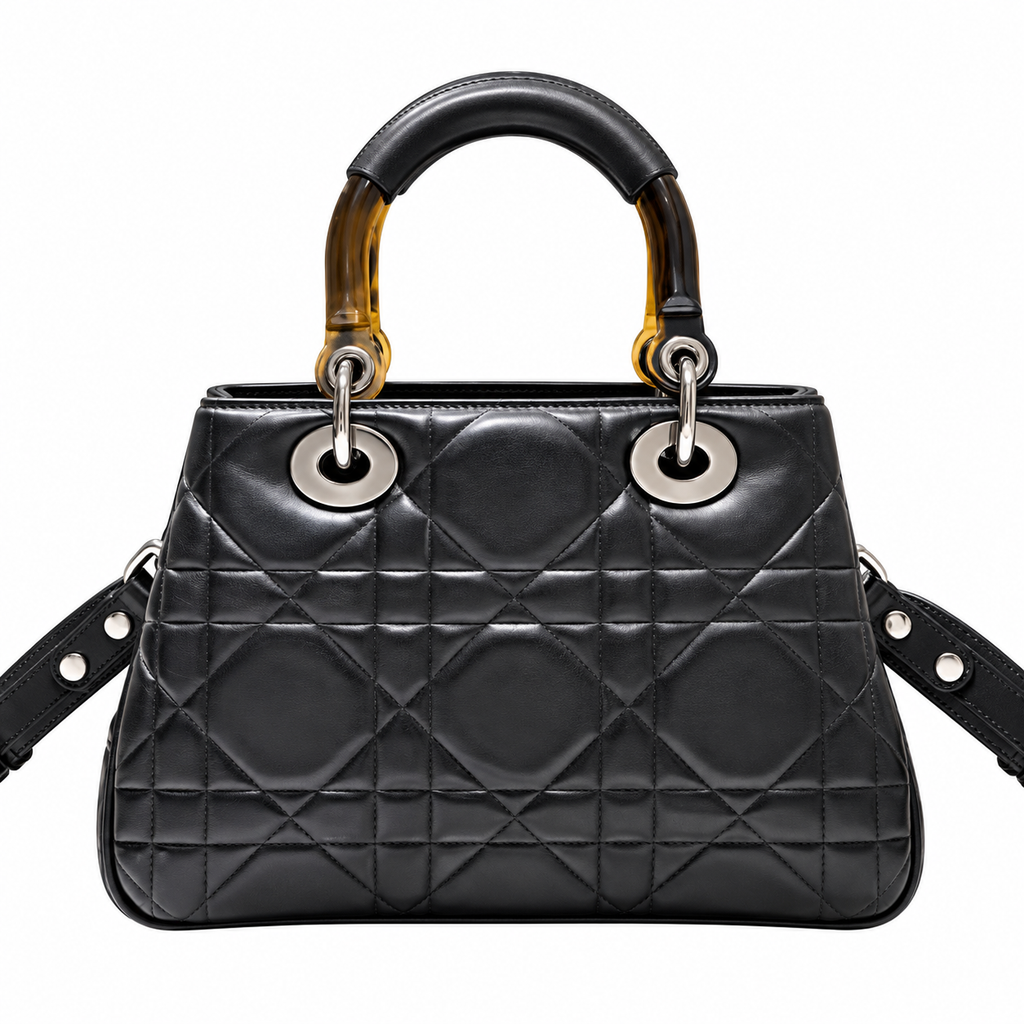 Dior Cannage Quilted Structured Flap Bag 24cm