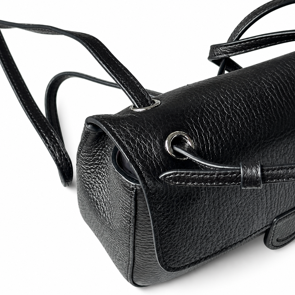 Chanel Black Textured Flap Crossbody Bag