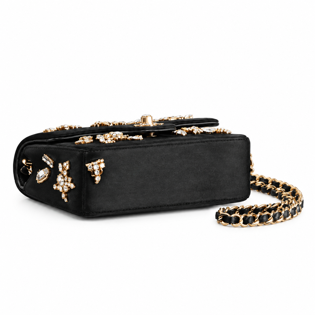 Chanel Quilted Baguette Crossbody Bag 20cm