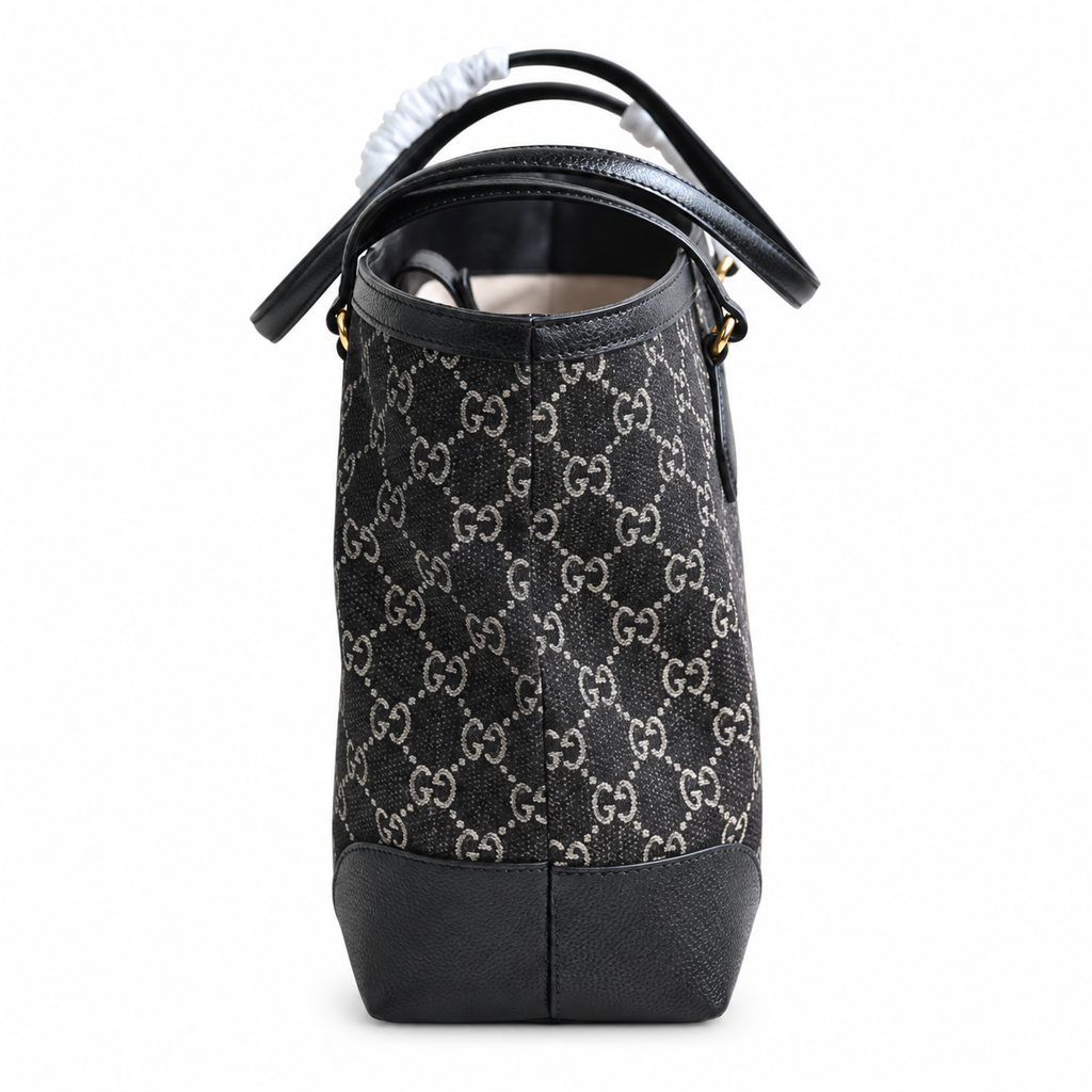Gucci Ophidia GG Denim Medium Tote Bag Black