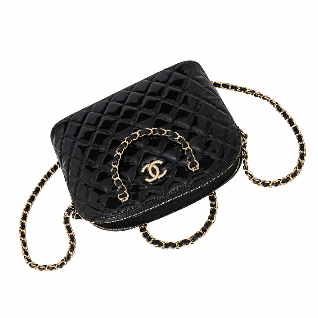 Chanel Quilted Silver Chain Vertical Bag 20.5×28.5×7cm