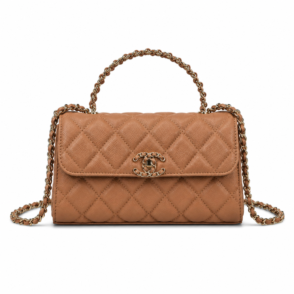 Chanel Pure White Smooth Quilted Mini Flap Bag | Gold Spherical Ball CC Turn-Lock, Straight-Edge Flap & Dual White Chain
