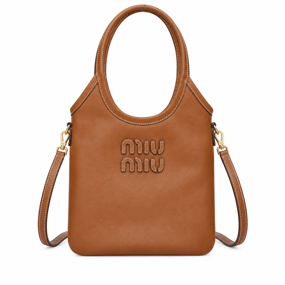 Miu Miu Matelassé Leather Gathered Crossbody Bag