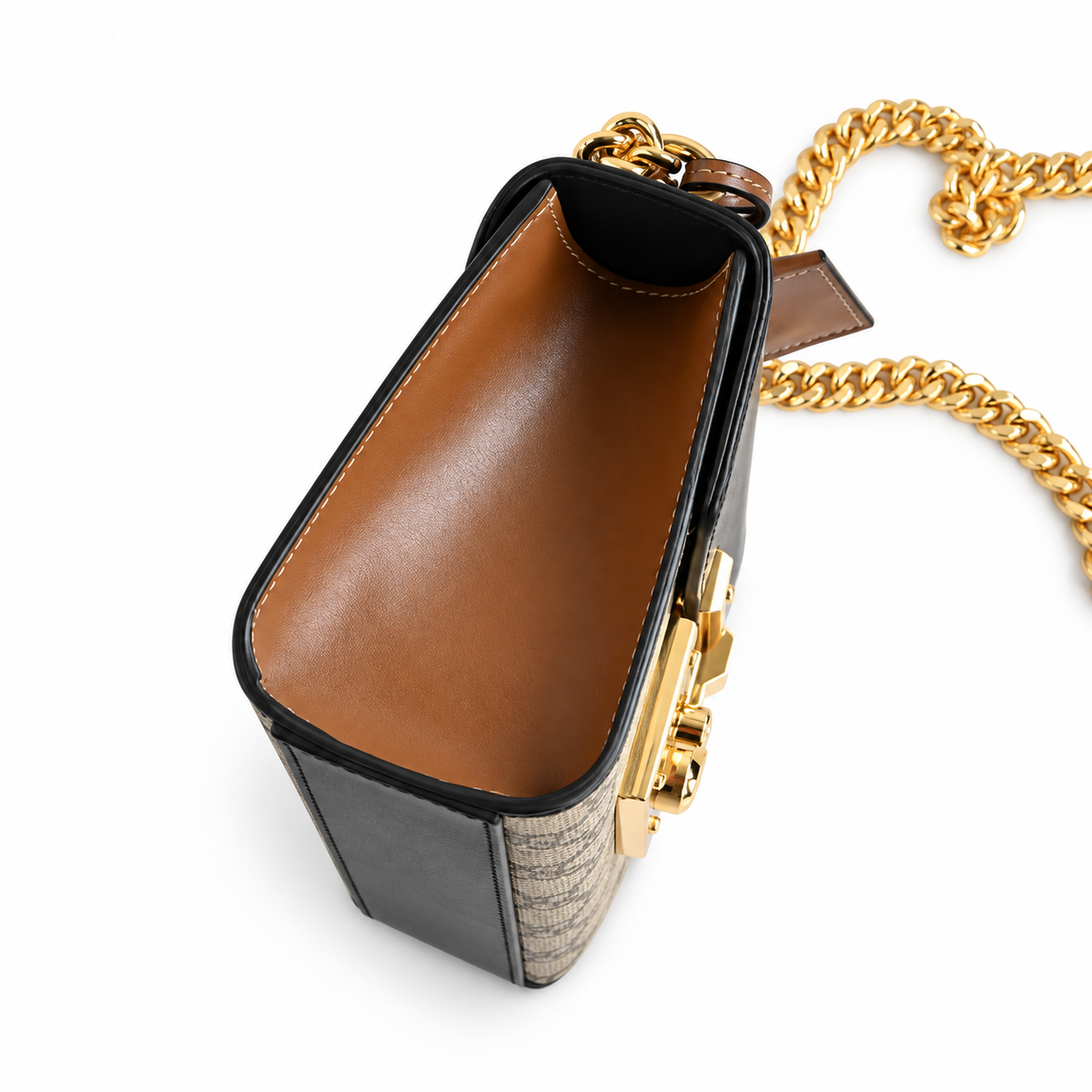 Gucci Padlock Small GG Supreme Shoulder Bag Black Flap
