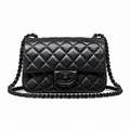 Chanel So Black Lambskin Classic Double Flap Bag | Matte Black CC Turn-Lock & Black Chain