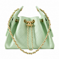 Chanel Classic Quilted Handbag | CC Turn-Lock Rigid Top Handle Chain Strap — 2 Sizes