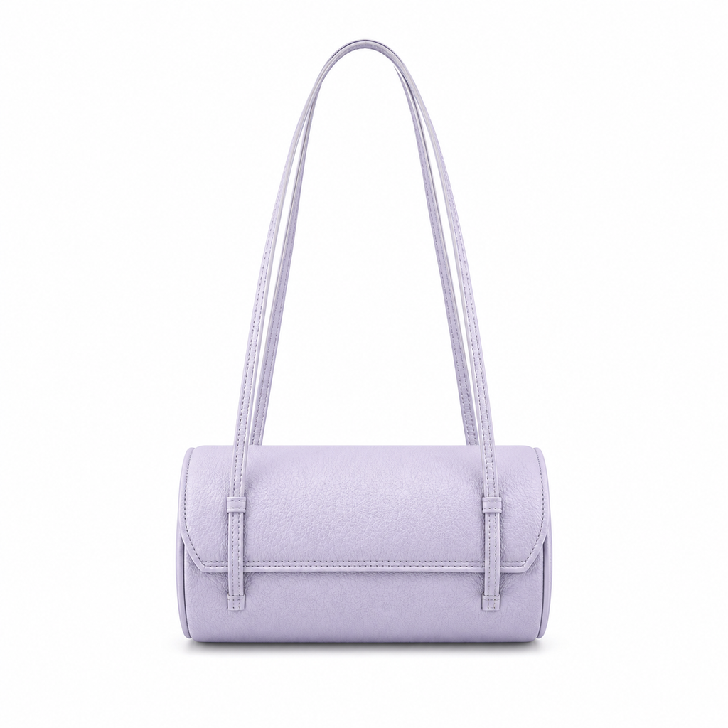 Chanel Lavender Caviar Cylindrical Shoulder Bag | Gold CC — 20cm
