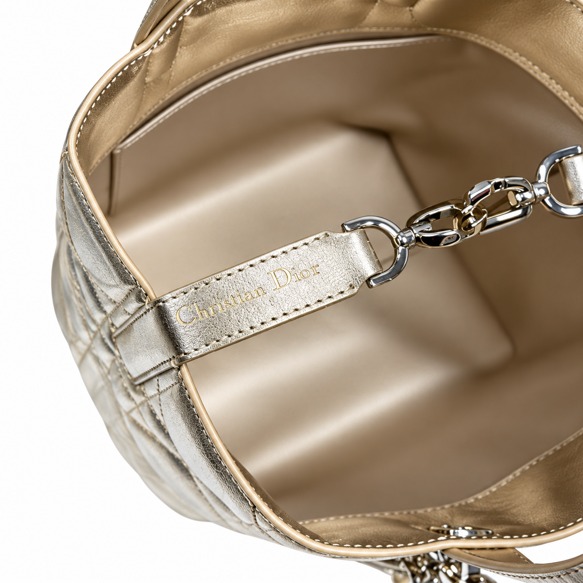 Dior Cannage Quilted Travel Shoulder Bag 23cm