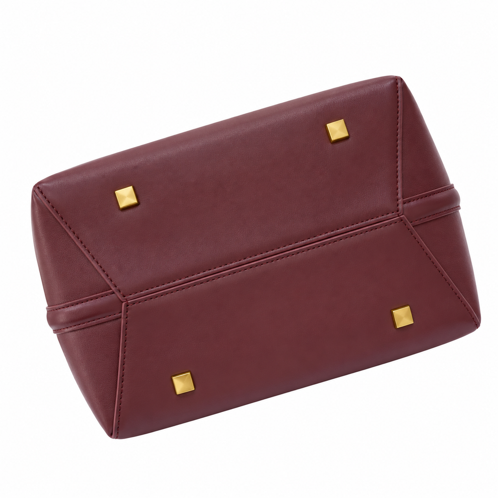 YSL Saint Laurent Le 37 Bucket Bag in Burgundy Smooth Leather