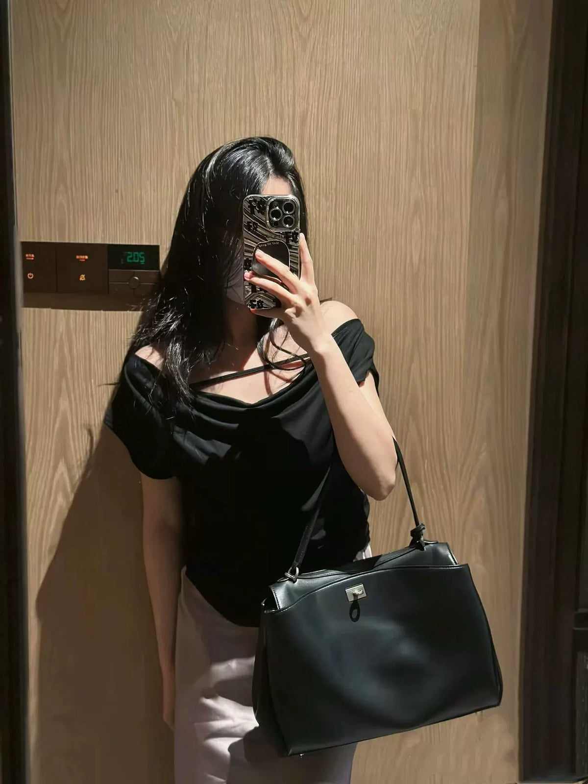 Women's Luxury Frame Bag – Vintage Kiss-Lock Shoulder Clasp Purse 27×15×9cm
