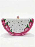 Crystal Dragon Fruit Slice Clutch 28cm